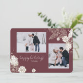 White Pine Cones 2 Foto Vakantie Groeten Kaart (Staand voorkant)