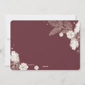 White Pine Cones 2 Foto Vakantie Groeten Kaart (Achterkant)