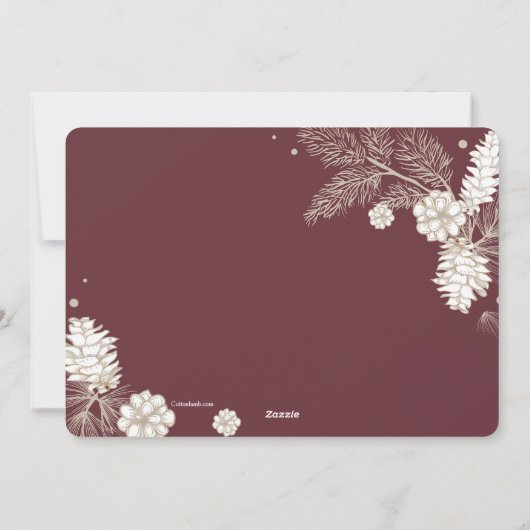 White Pine Cones 2 Foto Vakantie Groeten Kaart (Achterkant)