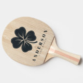 White Pine Four Leaf Clover with Name Tafeltennisbatje (Zijkant)