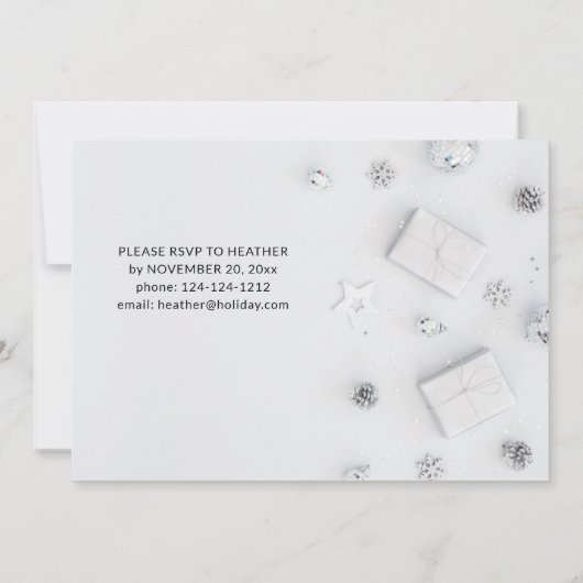 White Pine Holiday Party Kaart (Achterkant)