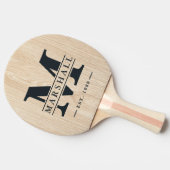White Pine Monogram & Name Overlay Tafeltennisbatje (Zijkant)