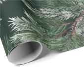 White Pine Silver Spruce Garlands Deep Pine Green Cadeaupapier (Rol Hoek)