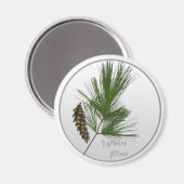 White Pine Tree Magneet (Voorkant / Achterkant)