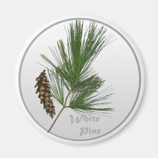 White Pine Tree Magneet (Voorkant)