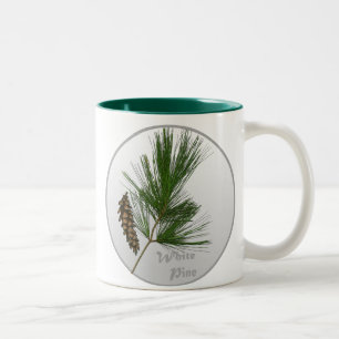 White Pine Tree Tweekleurige Koffiemok
