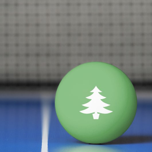 White Pine Tree-vorm op groen Pingpongbal (Net)