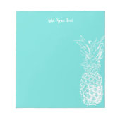 White Pineapple Dry Erase Board Notitieblok (Voorkant)