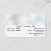 *~* White Pink Blue Pastel Holistic Life Coach Visitekaartje (Achterkant)