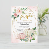 White Pink Blush Pumpkin is onderweg Kaart (Staand voorkant)