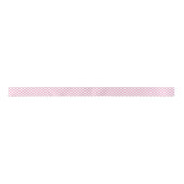 White & Pink Checkerboard Satin Ribbon Satijnen Lint (Voorkant)