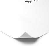 White Pink Floral Welkom bij ons trouwbord Poster (Hoek)