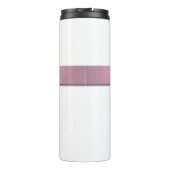 White Pink Glitter Girly Monogram Lady Boss Script Thermosbeker (Achterkant)