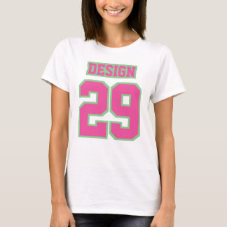 WHITE PINK GREEN Womens Basic Cotton TShirt