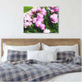 White Pink Peony Flower Canvas Afdruk (Insitu (Slaapkamer))