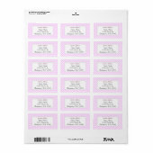 White Pink Polka Dots Custom New Address Label (Full Sheet)