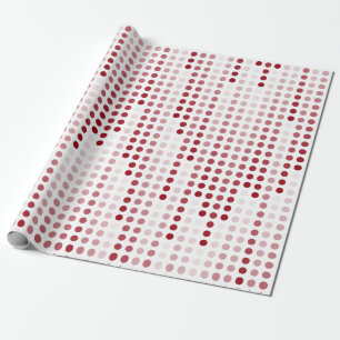 White Pink Red Polka Dots Matrix gepatterd Cadeaupapier