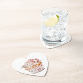 White Pink Roses Floral Cupcake Bridal Shower Kartonnen Onderzetters (Insitu)