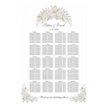 White Pink Roses Wedding Zitplaatsen Grafiek 160 g