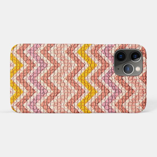 WHITE PINK YELLOW MOSAIC CHEVRONS Case-Mate iPhone CASE (Achterkant (horizontaal))