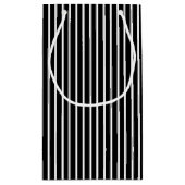 White Pinstripe Gift Bag Klein Cadeauzakje (Achterkant)