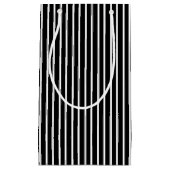 White Pinstripe Gift Bag Klein Cadeauzakje (Voorkant)