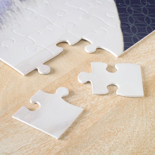 White Pit Bull Dog Graphic Art Puzzel (Zijkant)