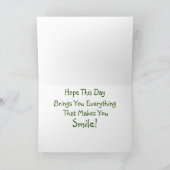 White Pitbull Birthday Kaart (Binnen)