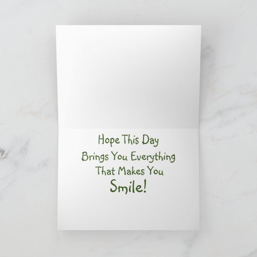 White Pitbull Birthday Kaart (Binnen)