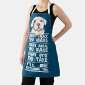 White Pitbull Dog Elke snack die je maakt Schort (Insitu)