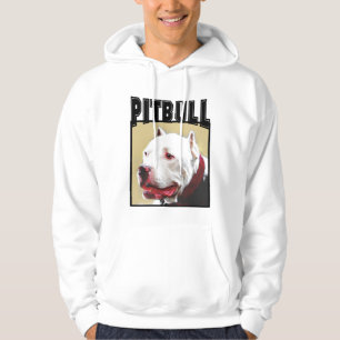 White Pitbull Hoodie