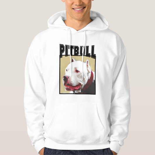 White Pitbull Hoodie (Voorkant)