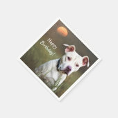 White Pitbull Paper Napkins Servet (Hoek)