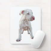 White Pitbull Puppy Muismat (Met muis)