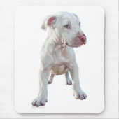 White Pitbull Puppy Muismat (Voorkant)