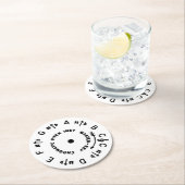 White Pitch Pipe Round Paper Onderzetter (Insitu)