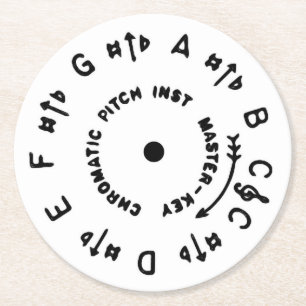 White Pitch Pipe Round Paper Onderzetter