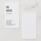 White Plain Attractive Standard-Visitekaartje Visitekaartje (Voorkant / Achterkant)