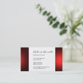 White Plain Modern Consultant Visitekaartje (Staand voorkant)