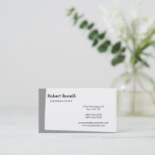 White Plain Modern Consultant Visitekaartje (Staand voorkant)