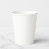 White Plain Modern Handschrift Jouw naam Papieren Bekers (Rechts)
