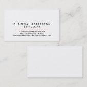 White Plain Modern Visitekaartje (Voorkant / Achterkant)