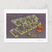 White Plains, New York - Large Letter Scenes Briefkaart (Voorkant)