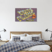 White Plains, New York - Large Letter Scenes Canvas Afdruk (Insitu (Slaapkamer))