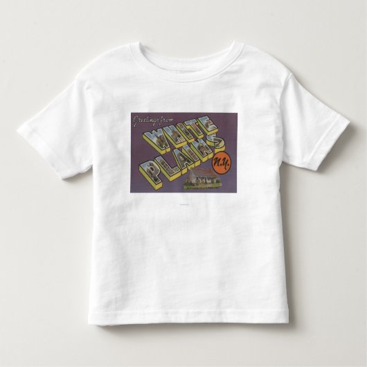 White Plains, New York - Large Letter Scenes Kinder Shirts (Voorkant)