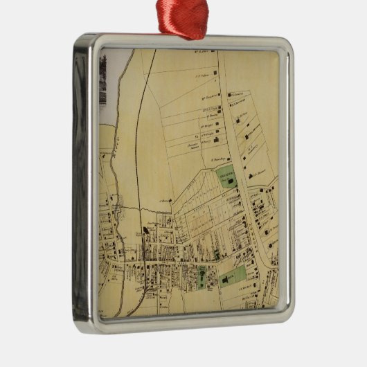 White Plains, NY Metalen Ornament (Rechts)