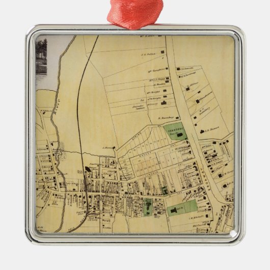 White Plains, NY Metalen Ornament (Voorkant)