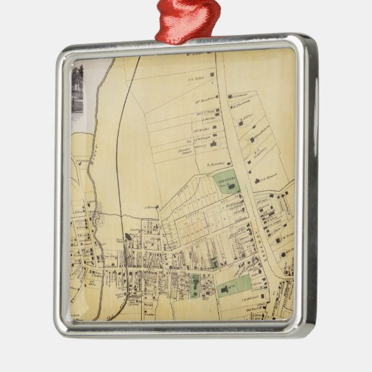 White Plains, NY Metalen Ornament (Links)