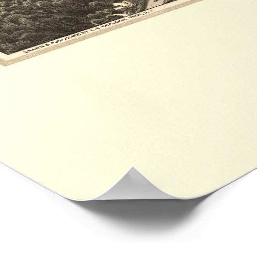 White Plains, NY Panoramic Map - 1887 Poster (Hoek)