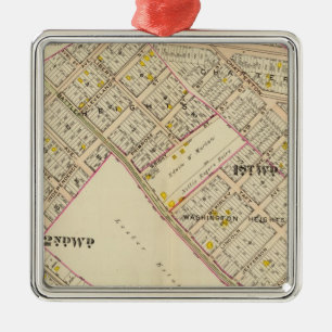 White Plains wards 1-2, New York Metalen Ornament